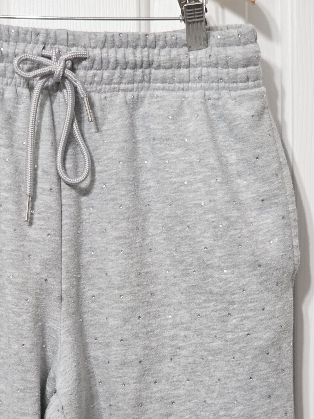 Girls Gray Bling Sweatpants, Medium, Madden Girl